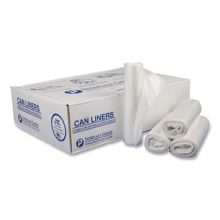 Integrated Bagging Systems 16 gal Trash Bags, 24 in x 33 in, Light-Duty, 0.35 mil, Clear, 1000 PK WSL2433LTN